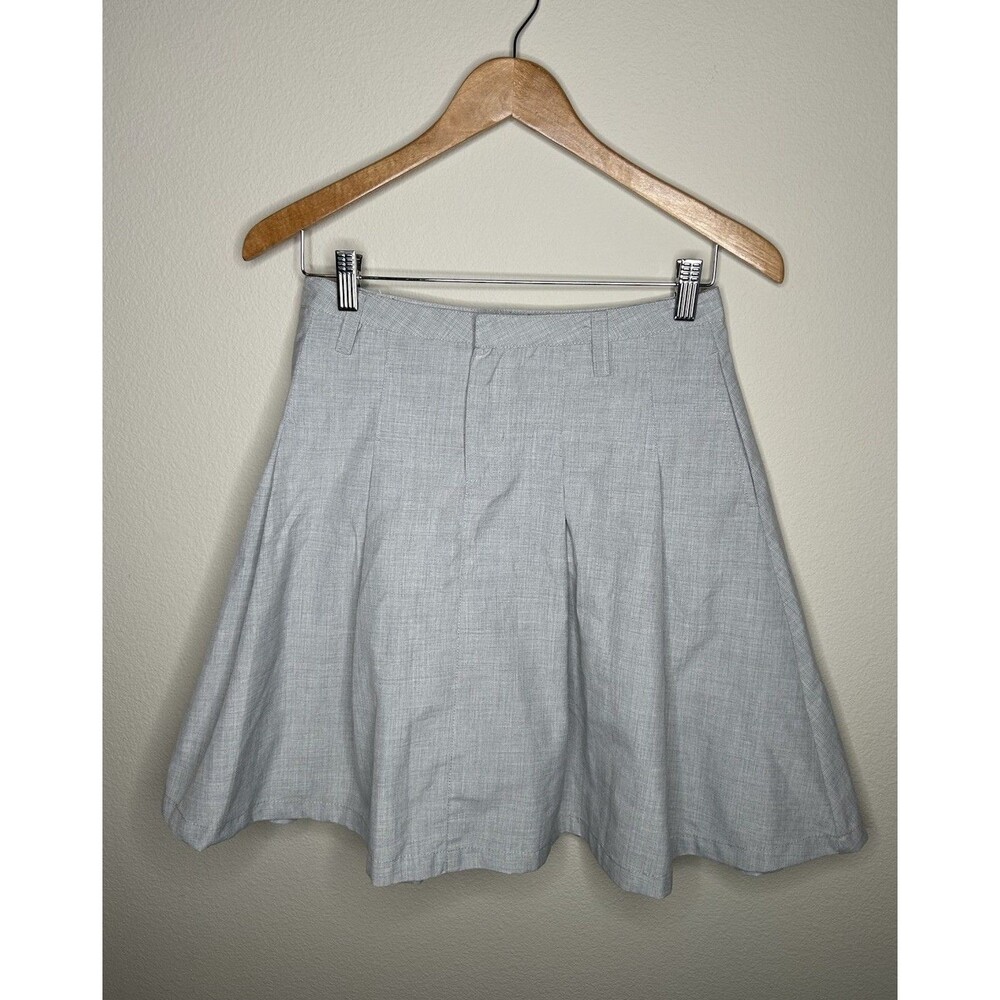 We The Free Suiting Pleated A Line Mini Skirt Light Gray -Size 2